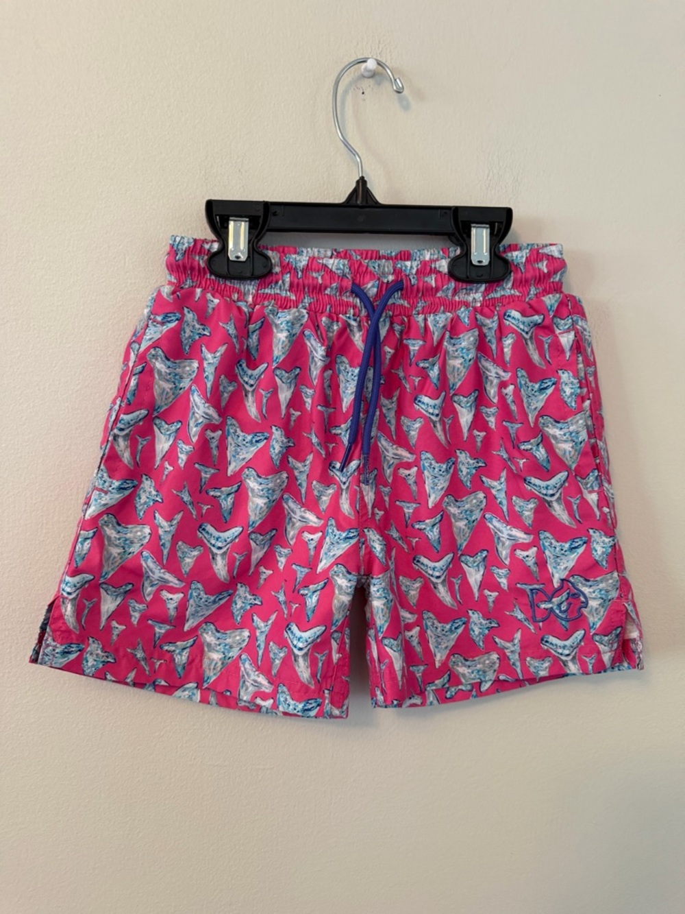 Prodoh Pink Shark Pattern Swim Trunks